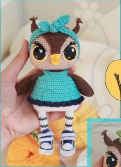 Receita Coruja Amigurumi