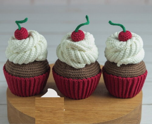 Receita Cup Cake Amigurumi