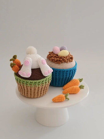 Receita Cupcake Coelho Amigurumi