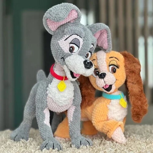 Receita Dama e Vagabundo Amigurumi