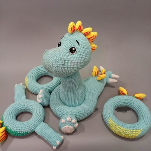 Receita Dinossauro Didatico Amigurumi