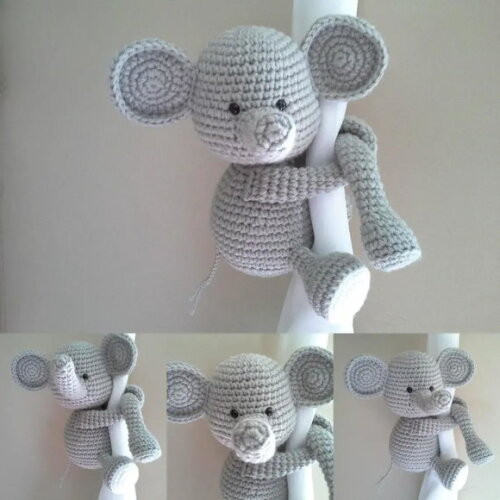 Receita Elefante Abraça Cortina Amigurumi