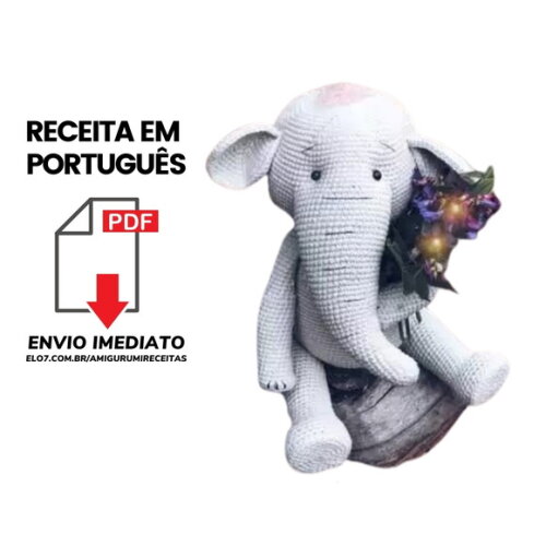 Receita Elefante Amigurumi