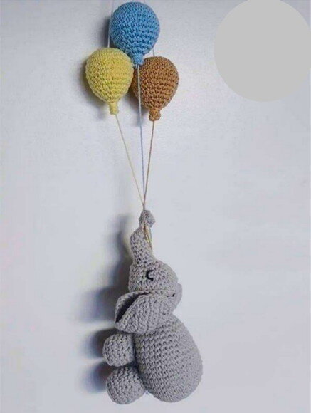 Receita Elefante Balão Amigurumi