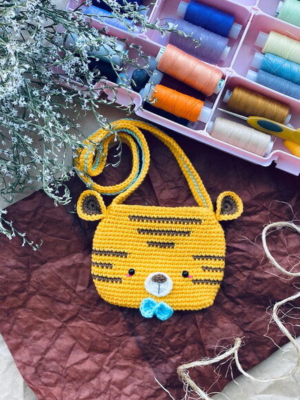 Receita em PDF - Bolsa Tigre Amigurumi