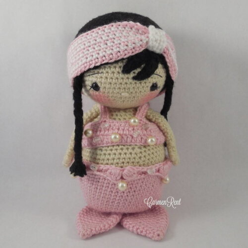 Receita em PDF - Boneca Sereia Amigurumi