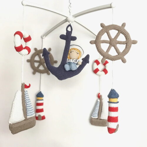 Receita em PDF - Mobile Navio Amigurumi