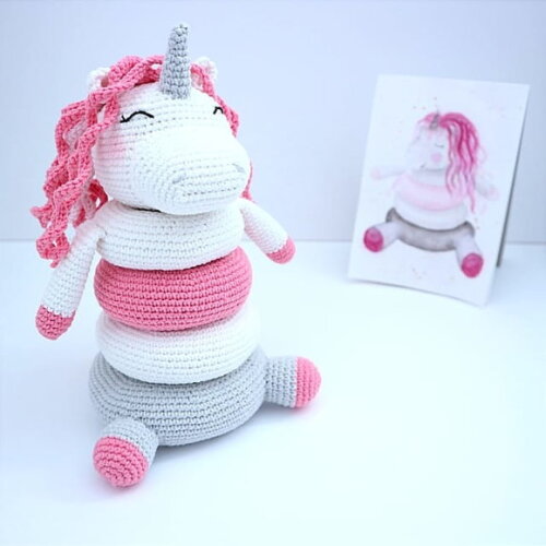 Receita Encaixe unicornio amigurumi