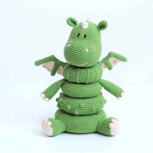 Receita Encaixe Dinossauro amigurumi