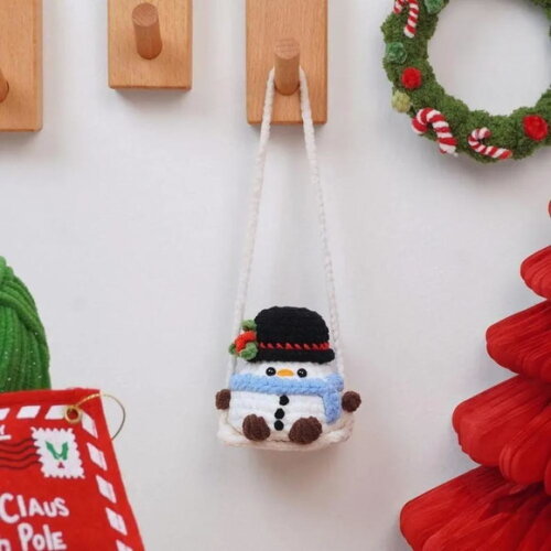 Receita Enfeite Boneco de Neve Amigurumi