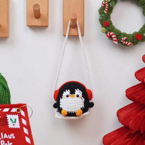 Receita Enfeite Pinguim Amigurumi
