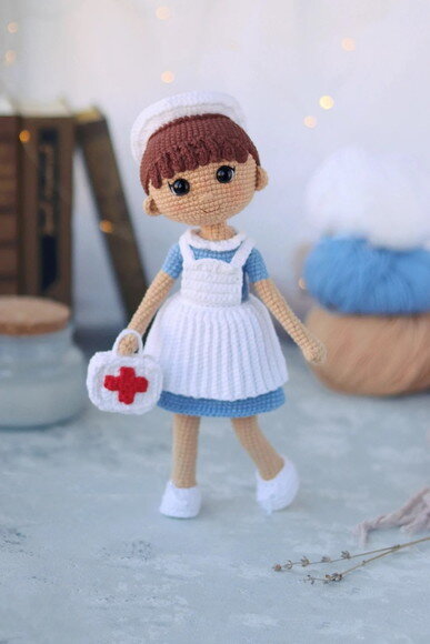 Receita Enfermeira Amigurumi