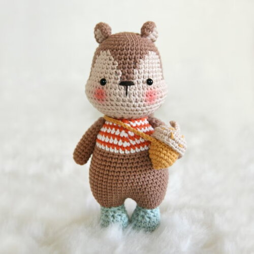 Receita Esquilo Amigurumi