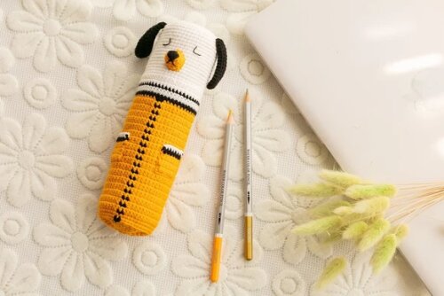 Receita Estojo Cachorro Amigurumi