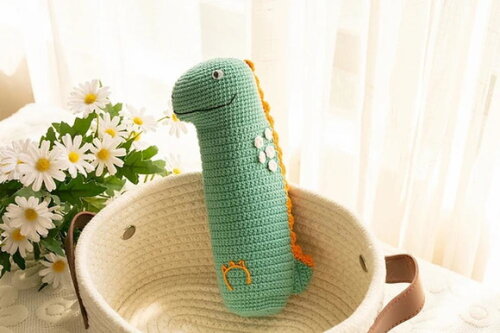 Receita Estojo Dinossauro Amigurumi