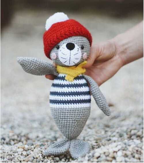 Receita Foca Amigurumi