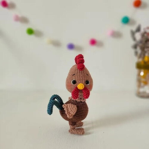 Receita Galo Amigurumi