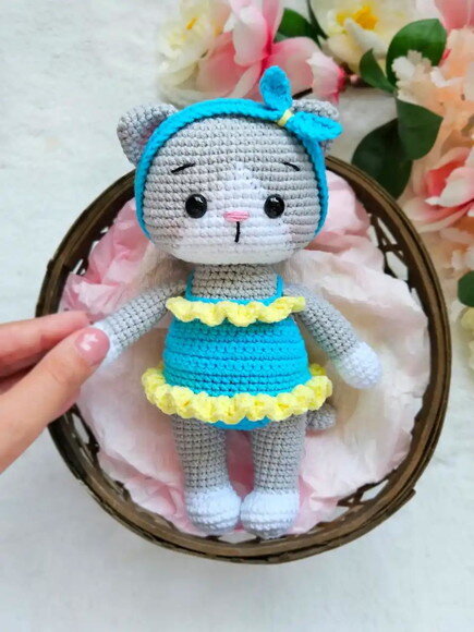 Receita Gatinha Amigurumi