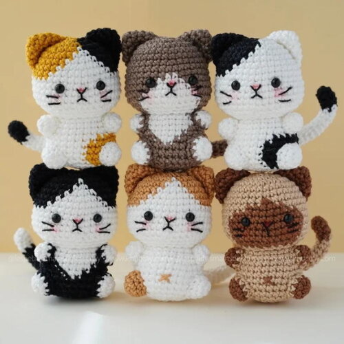 Receita Gatinhos Amigurumi