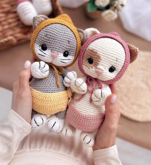 Receita Gatinhos Amigurumi