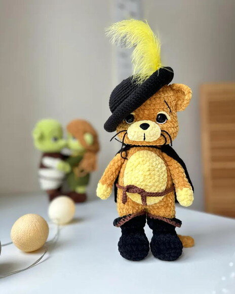 Receita Gato de Botas Amigurumi