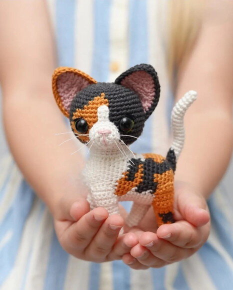 Receita Gato Calico Amigurumi