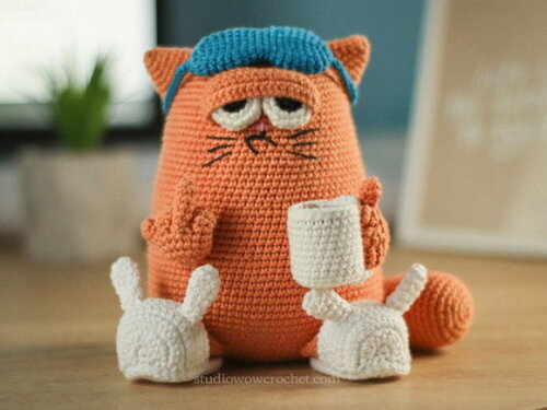 Receita Gato Dorminhoco Amigurumi