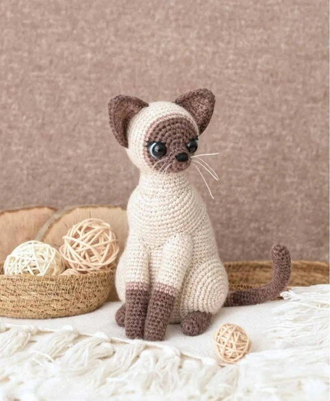 Receita Gato Siames Amigurumi