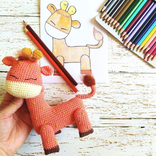 Receita Girafa Amigurumi