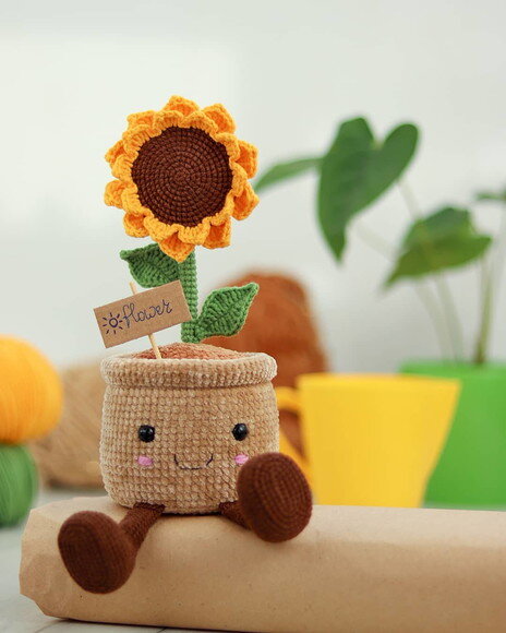 Receita Girassol Amigurumi