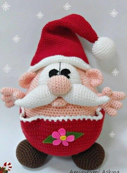 Receita Gnomo natal Amigurumi