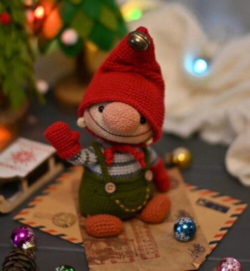 Receita Gnomo Natalino Amigurumi