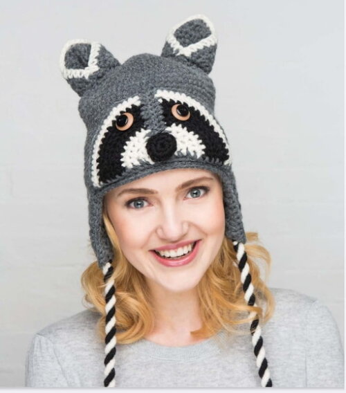 Receita Gorro Guaxinim Amigurumi