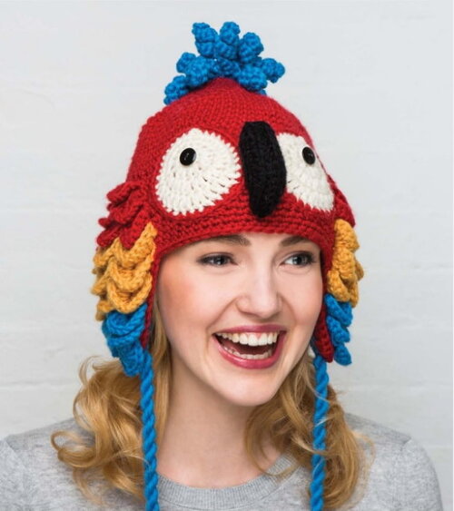 Receita Gorro Papagaio Amigurumi