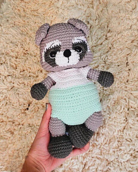 Receita Guaxinim Amigurumi