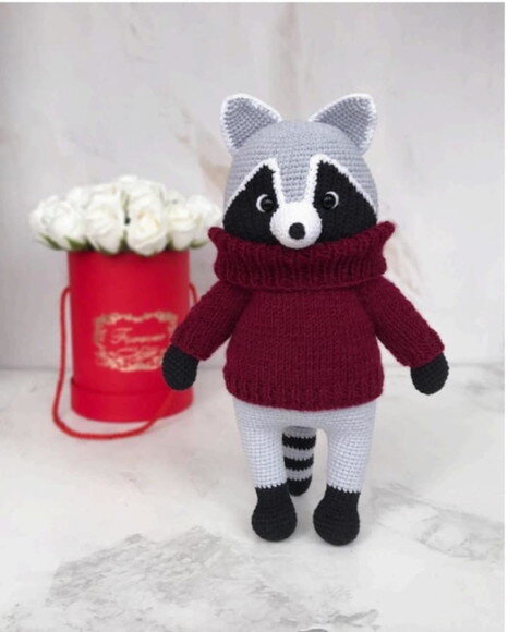 Receita Guaxinim Amigurumi