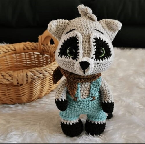 Receita Guaxinim Amigurumi