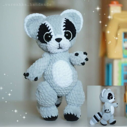 Receita Guaxinim Amigurumi
