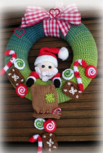 Receita Guirlanda natal Amigurumi
