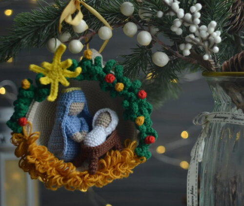 Receita Guirlanda Natalina Amigurumi