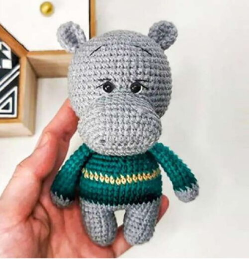 Receita Hipopotamo Amigurumi