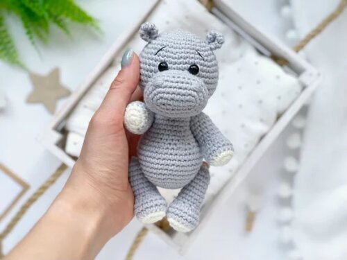 Receita Hipopotamo Amigurumi