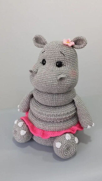 Receita Hipopotamo Encaixe Amigurumi