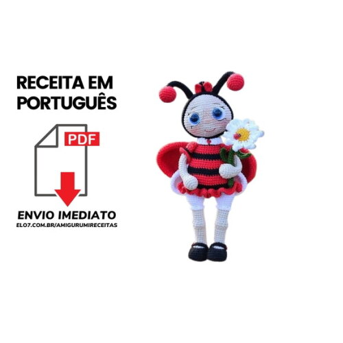 Receita Joaninha Amigurumi