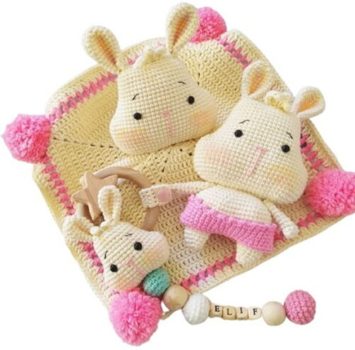 Receita Kit Coelho Amigurumi