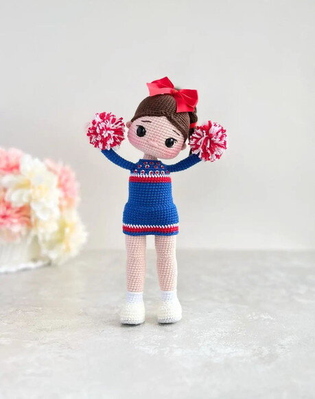 Receita Lider de Torcida Amigurumi