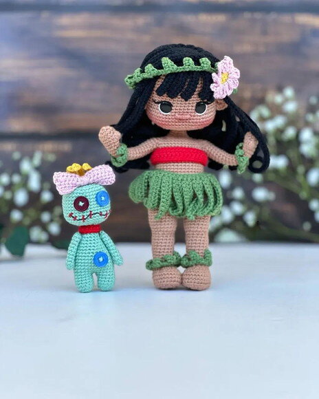 Receita Lilo e Shepa Amigurumi