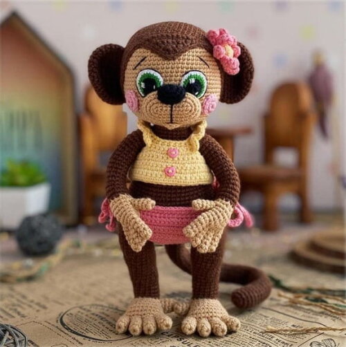 Receita Macaca Amigurumi