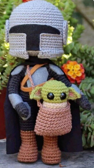 Receita Mandalorian e Yoda Amigurumi