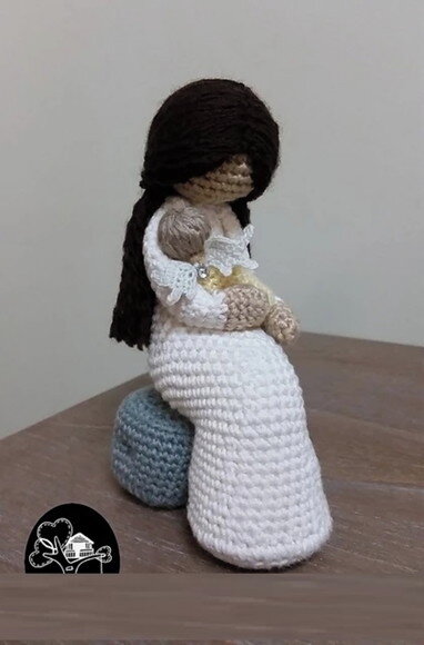 Receita Maria e Menino Jesus Amigurumi